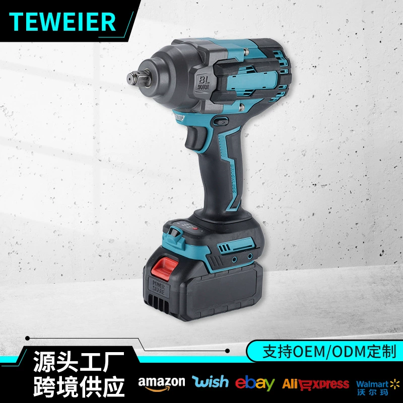 Внешняя торговля бесщеточный многофункциональный 1000n электрический гаечный ключ трансграничной зарядки высокая мощность беспроводной литиевый ударный гаечный ключ