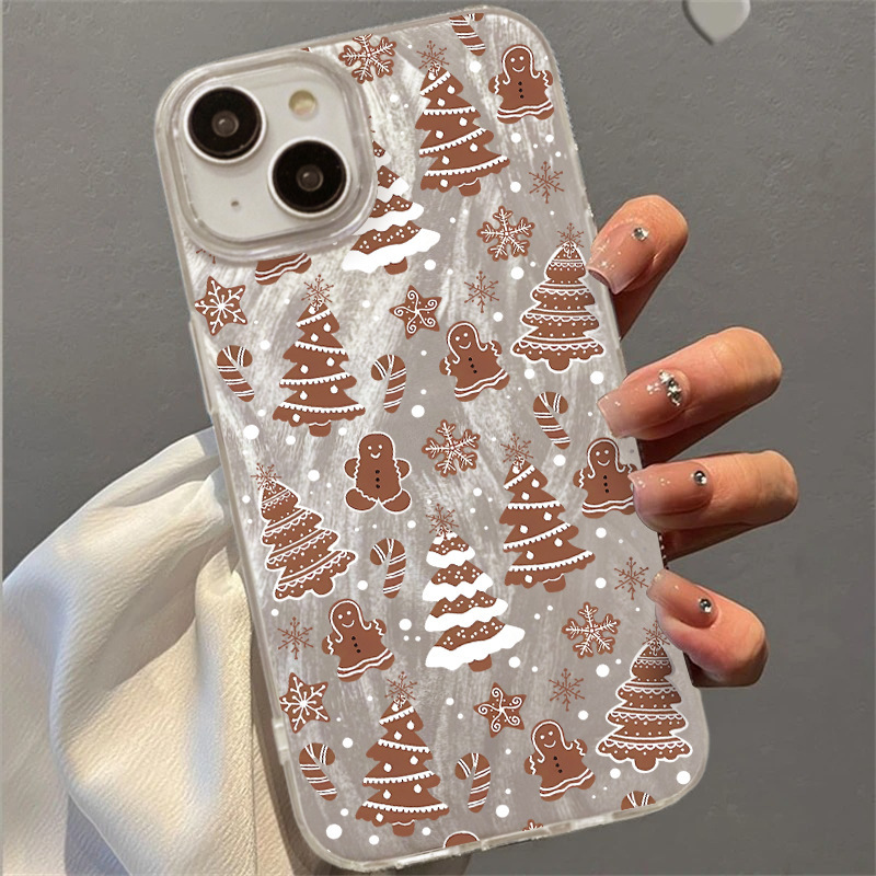 Christmas Gingerbread Man for iphone16 Apple Phone Case 15Plus Trend 14promax Cartoon 13 British Christmas Gingerbread Man for iphone16 Apple Phone Case 15Plus Trend 14promax Cartoon 13 British