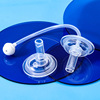 Glass, straw, universal nozzle, feeding bottle, breast pump with glass, wide neck, set