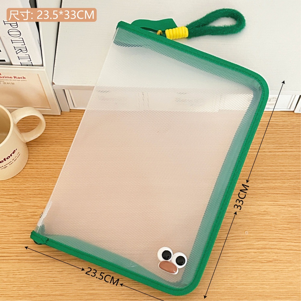 Bolsa de archivo de gran capacidad en color, bolsa de archivo transparente para examen de estudiante, bolsa de almacenamiento de papel de prueba con cremallera A4 al por mayor