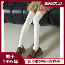 梦娜春秋女袜小腿袜长筒袜美腿显瘦小腿防滑不掉筒护膝四季过膝袜