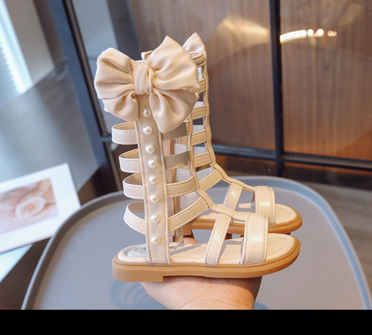 Sandali da ragazza alti Top romani 2023 estate nuovi bambini bambine moda scarpe da principessa bambini grandi_voghion.com
