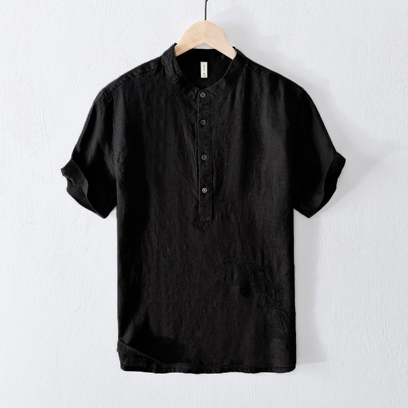 Men's Oversized Short Sleeve Shirt Breathable Modal Blend Casual T-Shirt For Streetwear And Summer Minimalist Solid Colors M-8XL_voghion.com