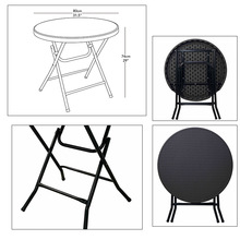 户外摆摊桌便携式桌椅 简易折叠圆桌餐桌家用小户型 酒吧 圆形吧