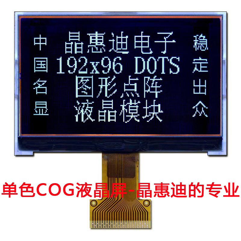 19296/Һ/2.8//COG/LCD/ST75256/JHD19296-G12BSW-BL