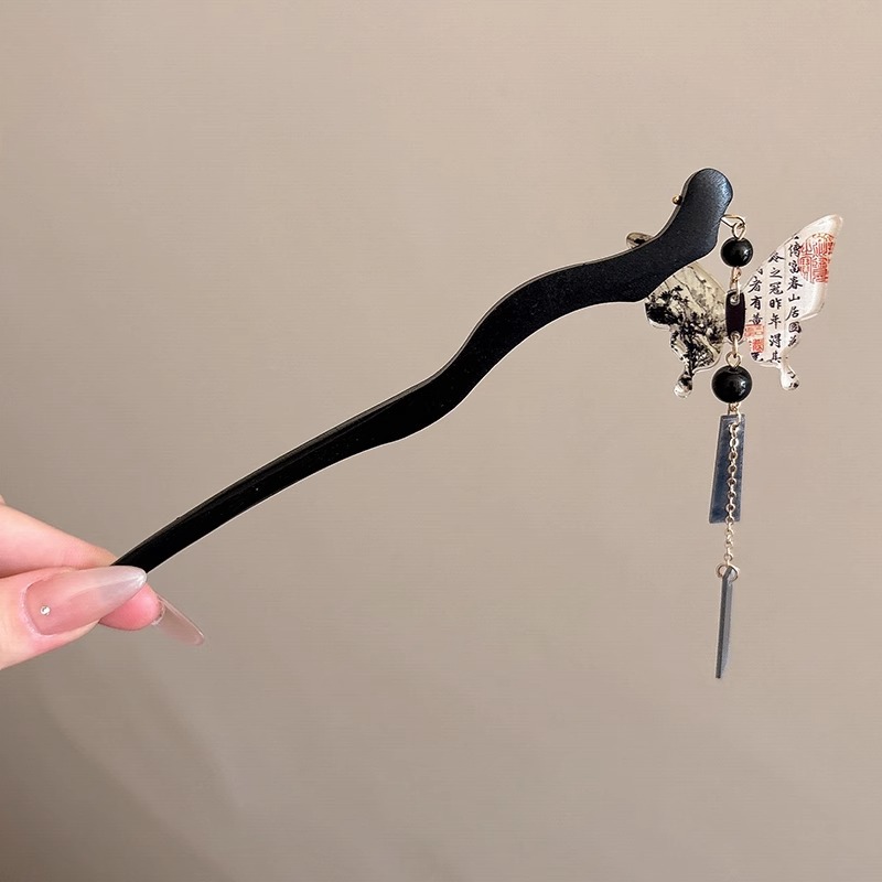 Pinzas de cabello de madera de sándalo para mujeres nuevas pinzas de madera chinas antiguas de alta calidad pinzas de cabello de madera simple sensación moderna pinzas al por mayor