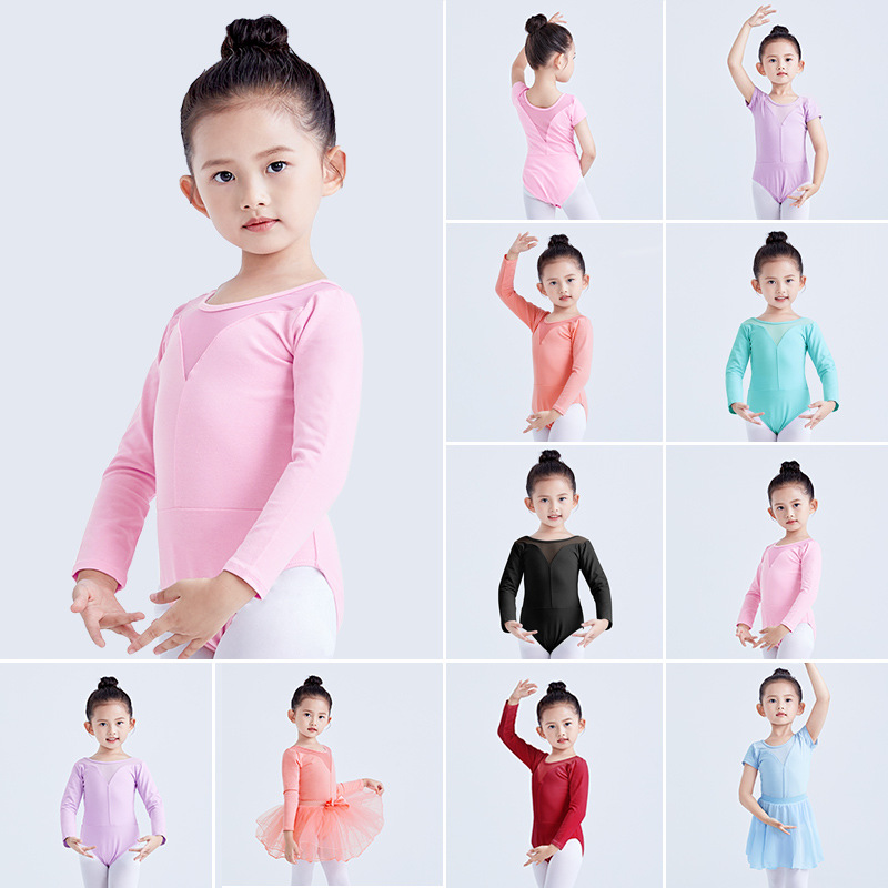 Trajes de baile para niños Trajes de baile para practicar ejercicios Trajes de ballet para niñas Trajes de manga corta de verano para niñas y niños Trajes de baile latino