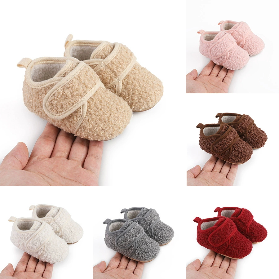 Camile зимняя От 0 до 1 года мужская и женская хлопковая обувь, домашняя резиновая обувь с мягкой подошвой, детская обувь на 3-12 месяцев