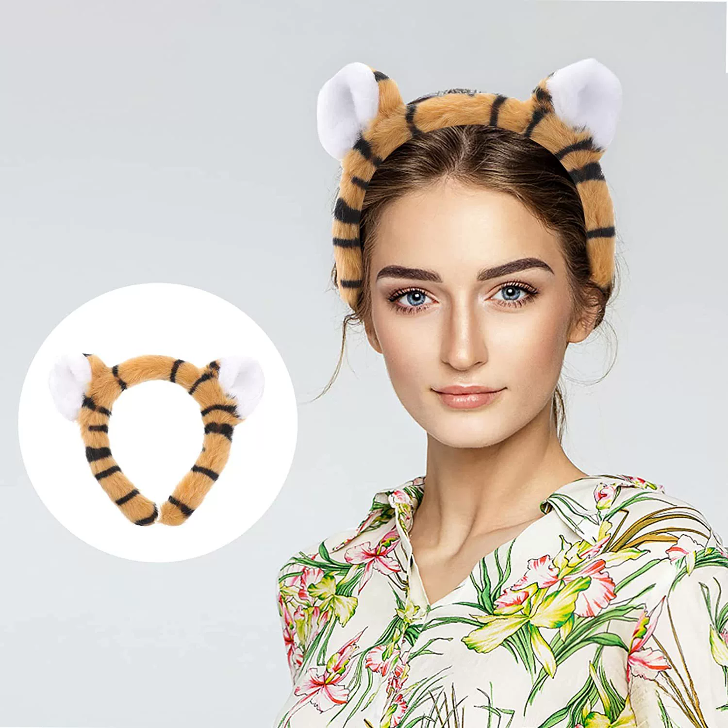 Cute fashionable headband, hair accessory, tiger