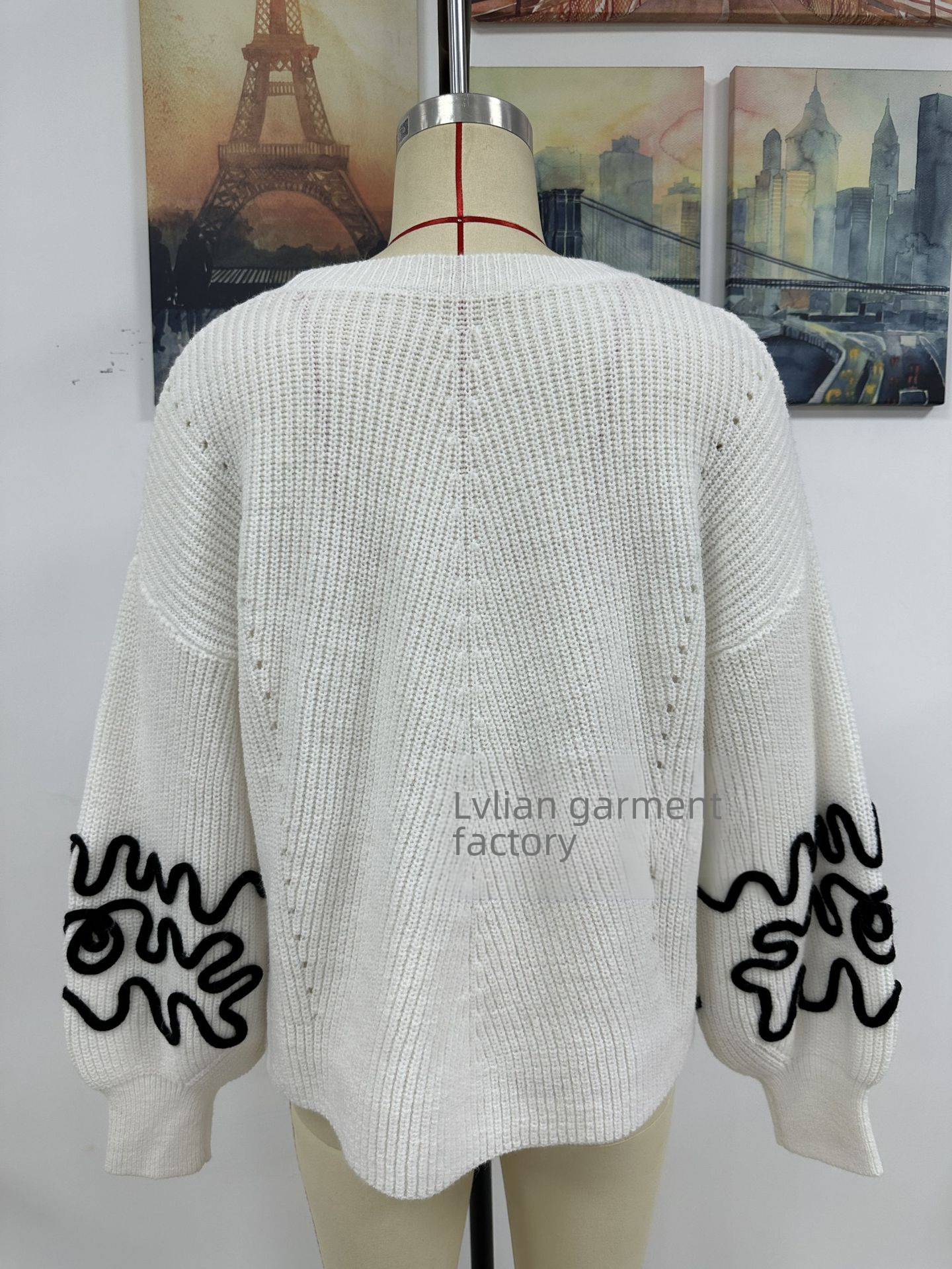 Women's Sweater Solid Colour Pullover Casual Knitted Jumper_voghion.com