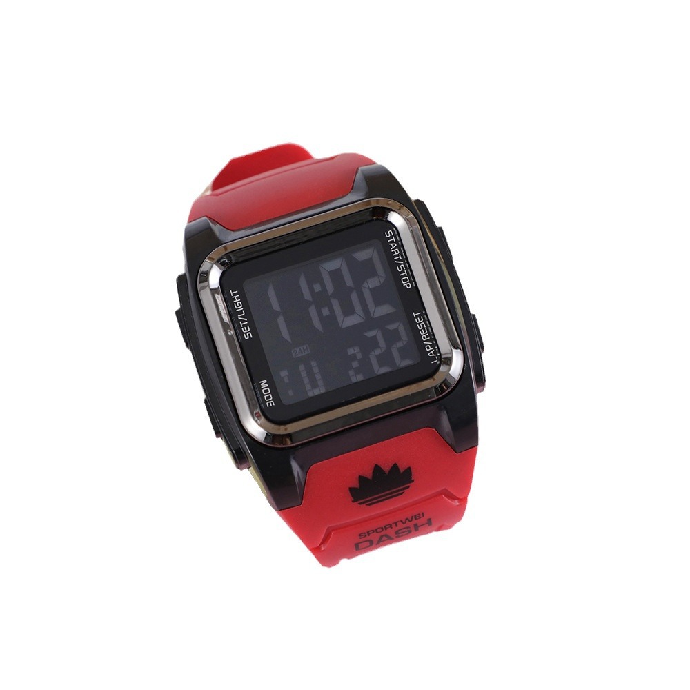 Juventud cuadrado retro reloj electrónico impermeable niños y niñas personalidad simple deportes multifuncional reloj electrónico tendencia