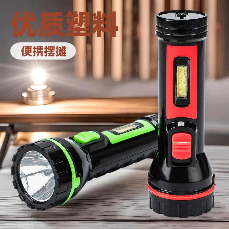 Сильный свет светодиодный фонарик перезаряжаемый домашний аварийное освещение на открытом воздухе кемпинг пожарный специальный фонарик COB с подсветкой