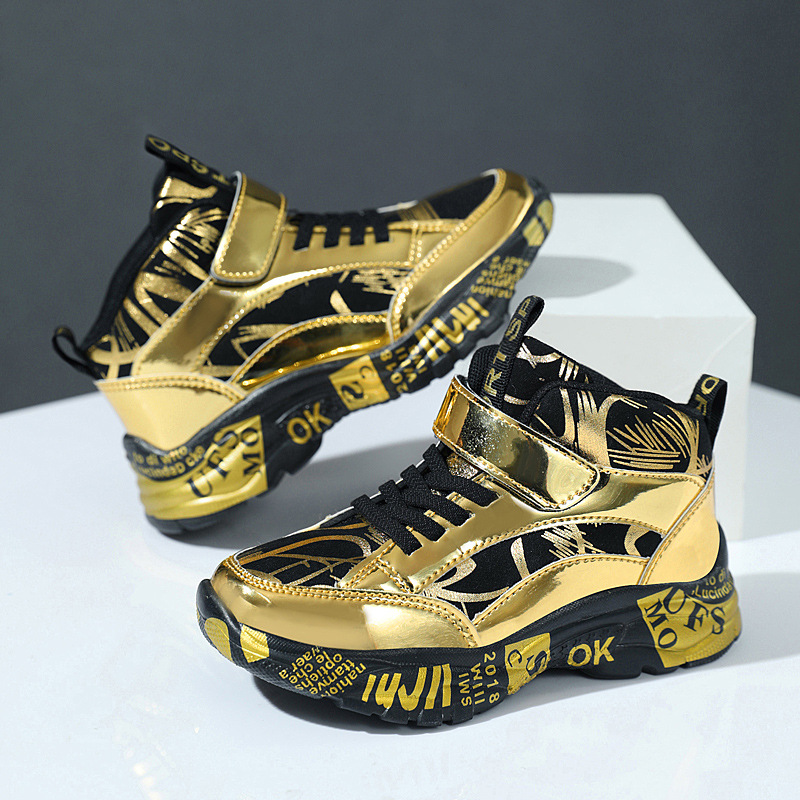 Zapatos de algodón para niños otoño y invierno nuevos zapatos de nieve para niños grandes y medianos al aire libre zapatos deportivos calientes para niños