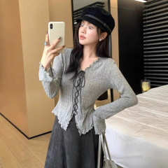 可补P9653绑带开衫半裙套装衣长50裙83-仅供货经销商不退换