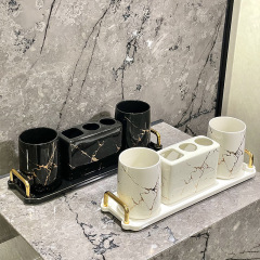 高端漱口杯刷牙杯轻奢家用牙刷杯牙杯洗漱杯高级感牙刷置物架套装