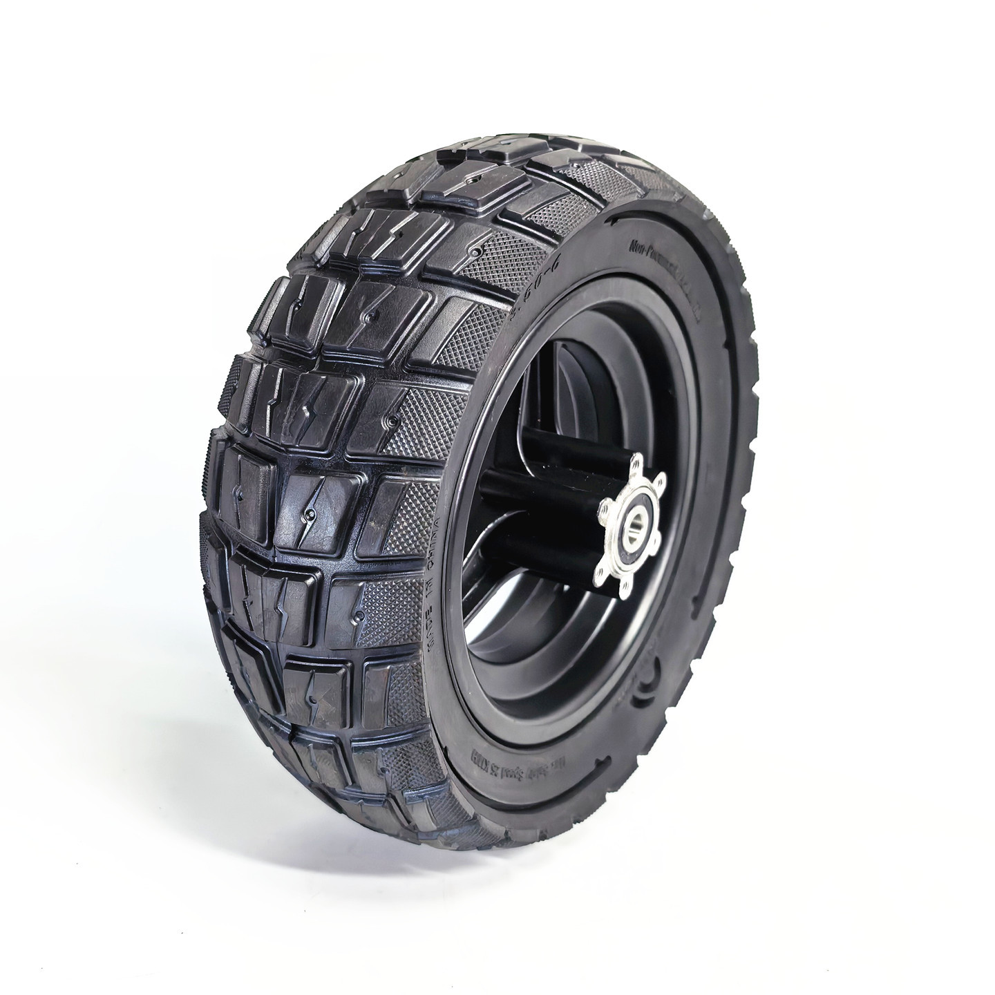 3.50-6 hollow solid tire complete wheel assembly for electric scooters, front wheel off-road anti-explosion tire wheel assembly