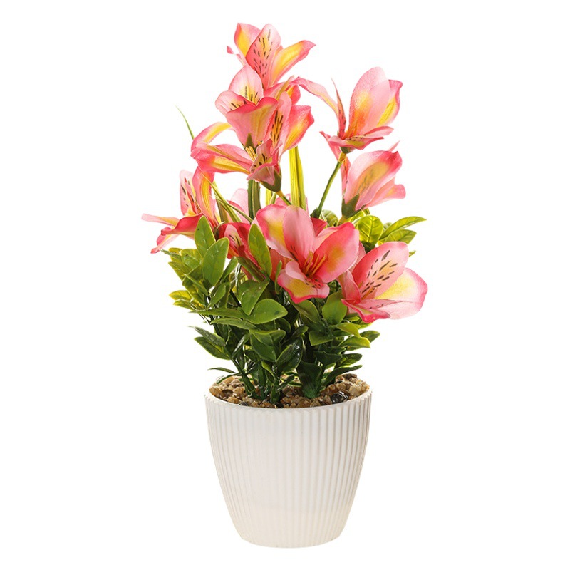 Flor artificial 10-cabeza pequeña huilan bonsai flor artificial bonsai fábrica suministro directo decoración interior pequeños adornos entrega de una sola pieza