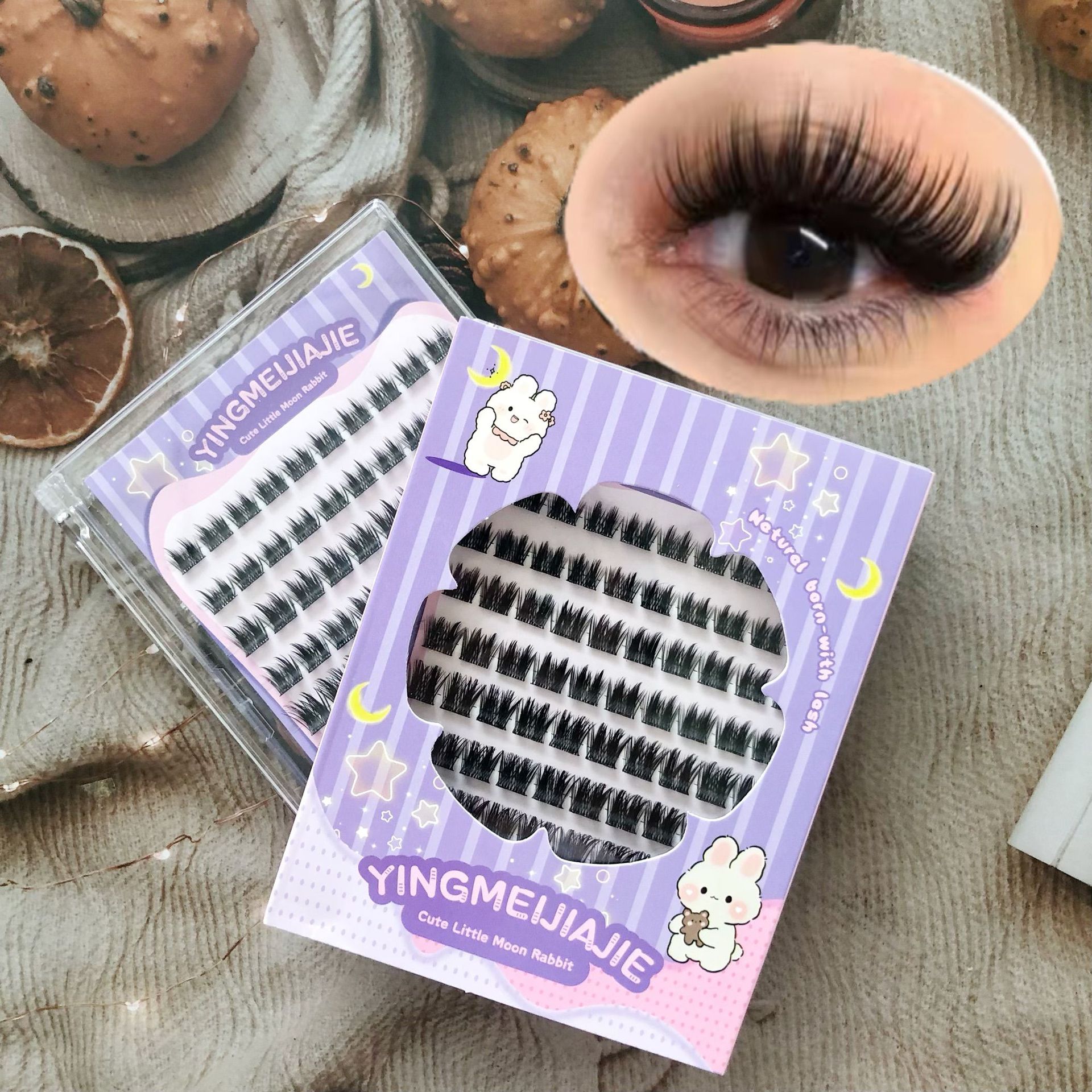 Las pestañas falsas transfronterizas, pestañas sin pecado, adecuadas para el baile de máscaras, segmentos europeos y estadounidenses, pestañas falsas sin pegamento.