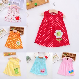 Factory goods a generation of cross-border for baby vest skirt women's treasure cotton embroidered skirt dress foreign trade baby skirt