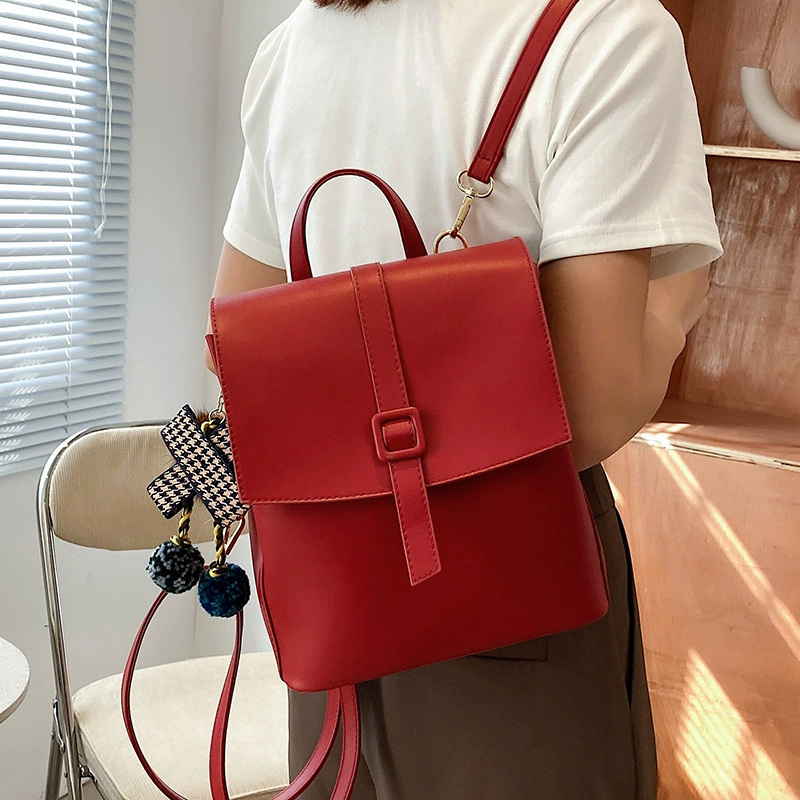 Retro backpack, summer capacious shoulder bag, high-quality style