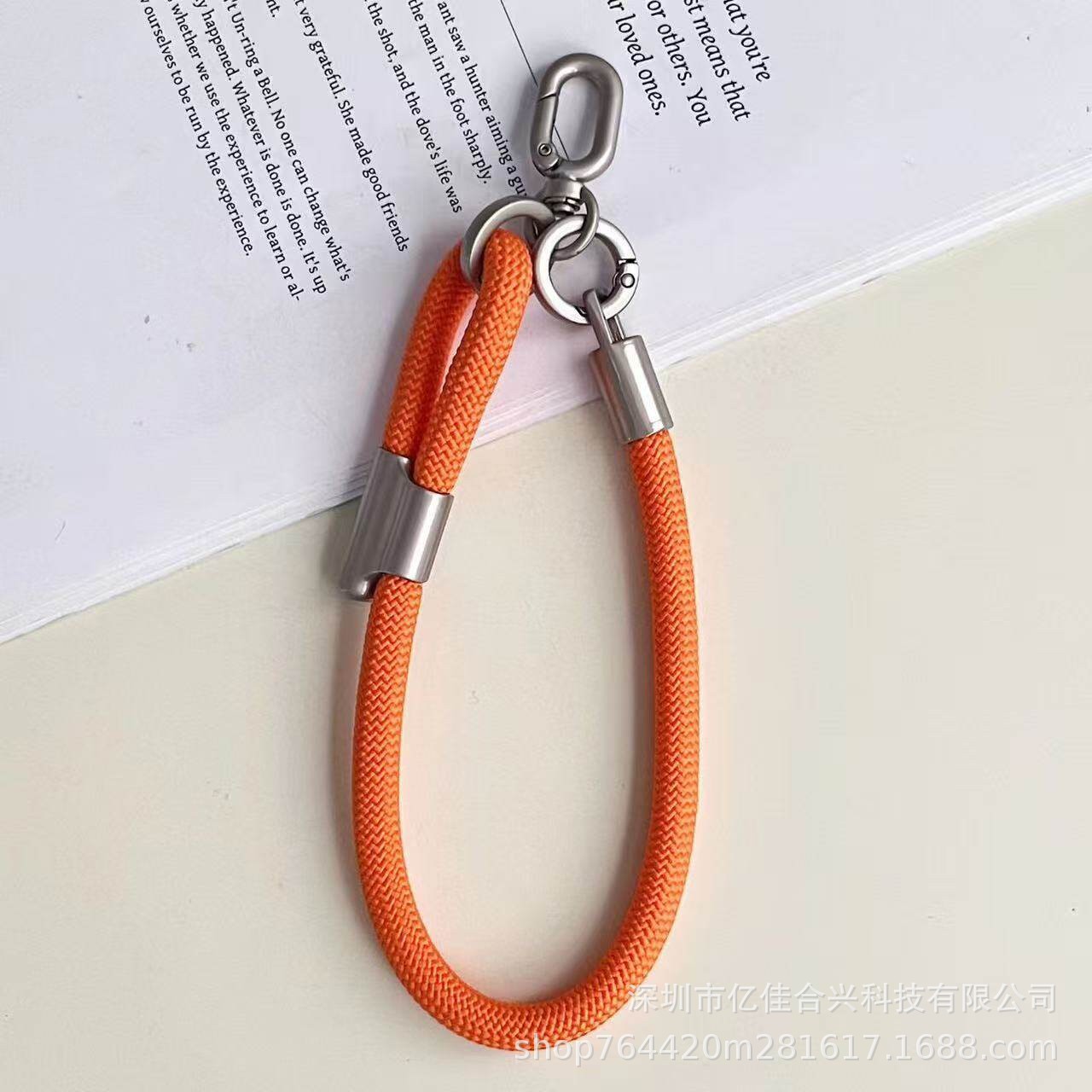 Correa de Muñeca para Celular de Poliéster y Metal, Ajustable, Anti-pérdida, Con Clip image 7