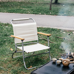 Aikote Outdoor Portable Folding Chair Aluminum British Army Chair Fishing Beach Camping Table Chair Wholesale 