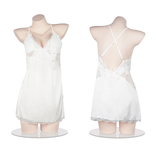 Fantasy new suspender nightgown, women's pure lust sexy pajamas, French sexy lingerie, hot and high-end home pajamas