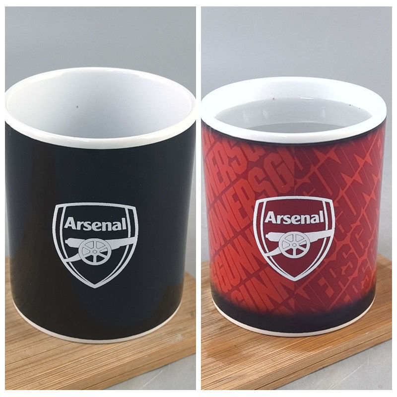 Taza de cerámica minimalista transfronteriza letras inglesas clásicas, temperatura, decoloración, antiescaldado, taza de cerámica con asa para oficina