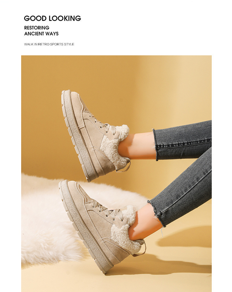 Women's Snow Boots Warm Winter Velvet Lined Thick Sole Cotton Shoes_voghion.com