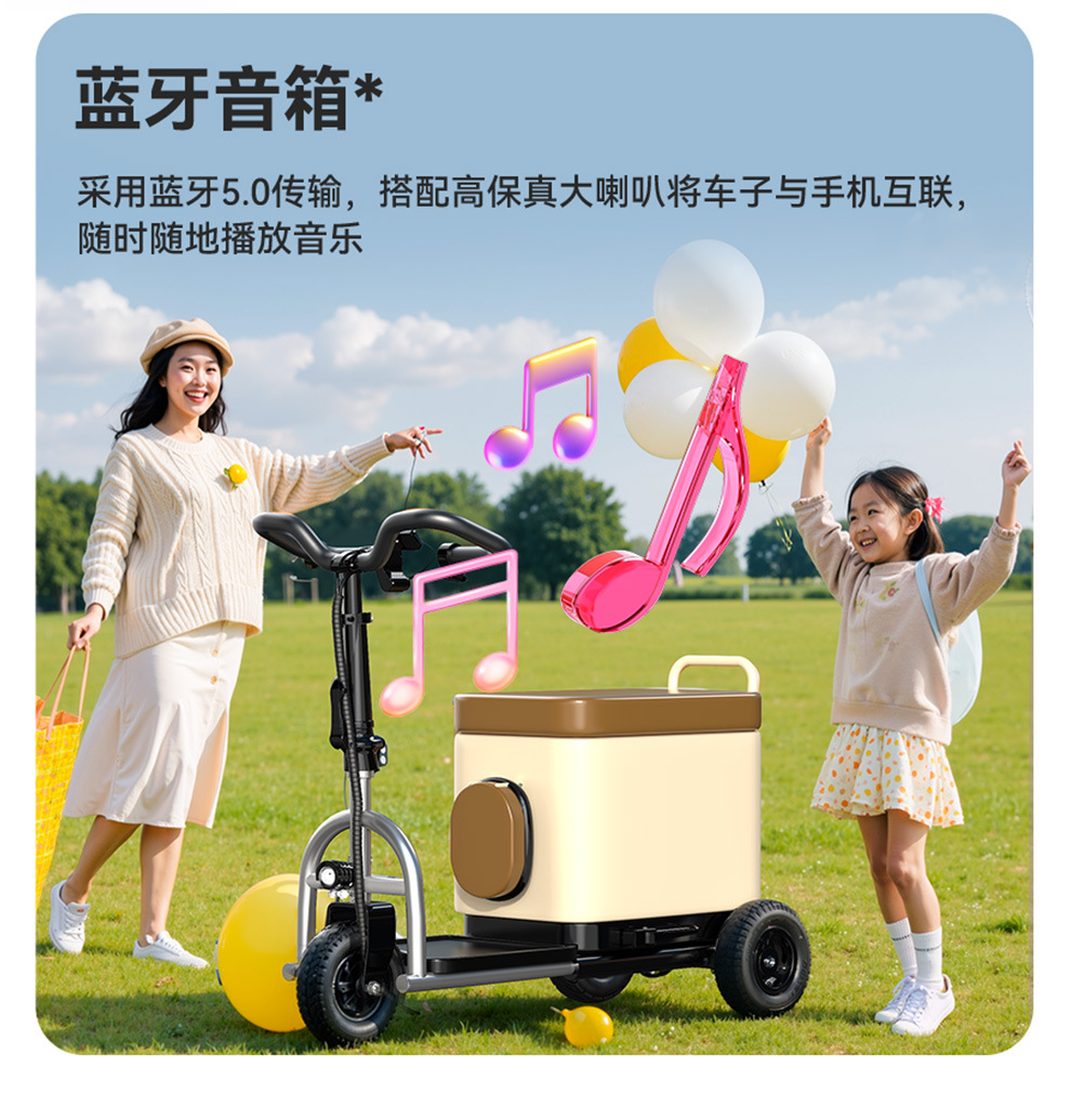 Small Electric Vehicles for the Elderly, Electric Luggage Trolleys for Picking up Children, Foldable Lithium Electric Vehicles