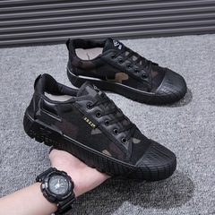 膠鞋解放鞋新款夏季高低幫帆布透氣建築工地防滑耐磨勞保  爸爸鞋