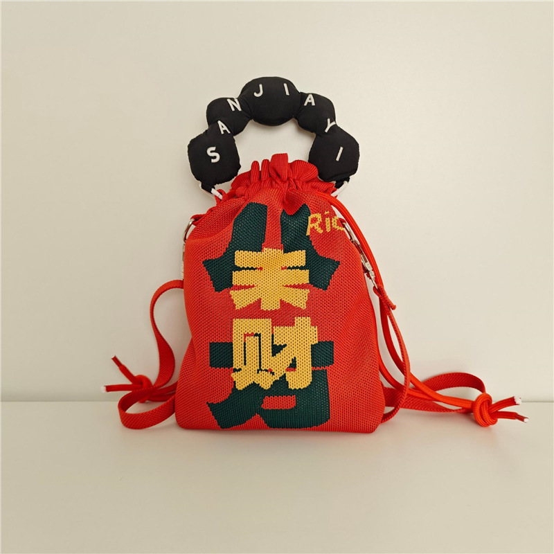 高级感Ins 新款手机包可爱卡通针织包小众设计潮流单肩斜挎单肩包|undefined
