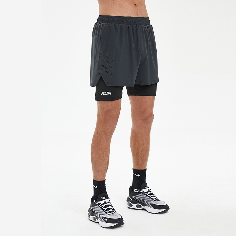 Quick-drying printed sports shorts men's lining anti-exposure fifth pants running swimming fitness sports middle pants wholesale