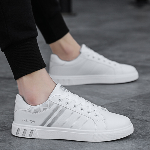 2024 Spring New Casual Shoes Large Men's Platform Sneakers Trendy Breathable White Men's Athletic Shoes Low-top