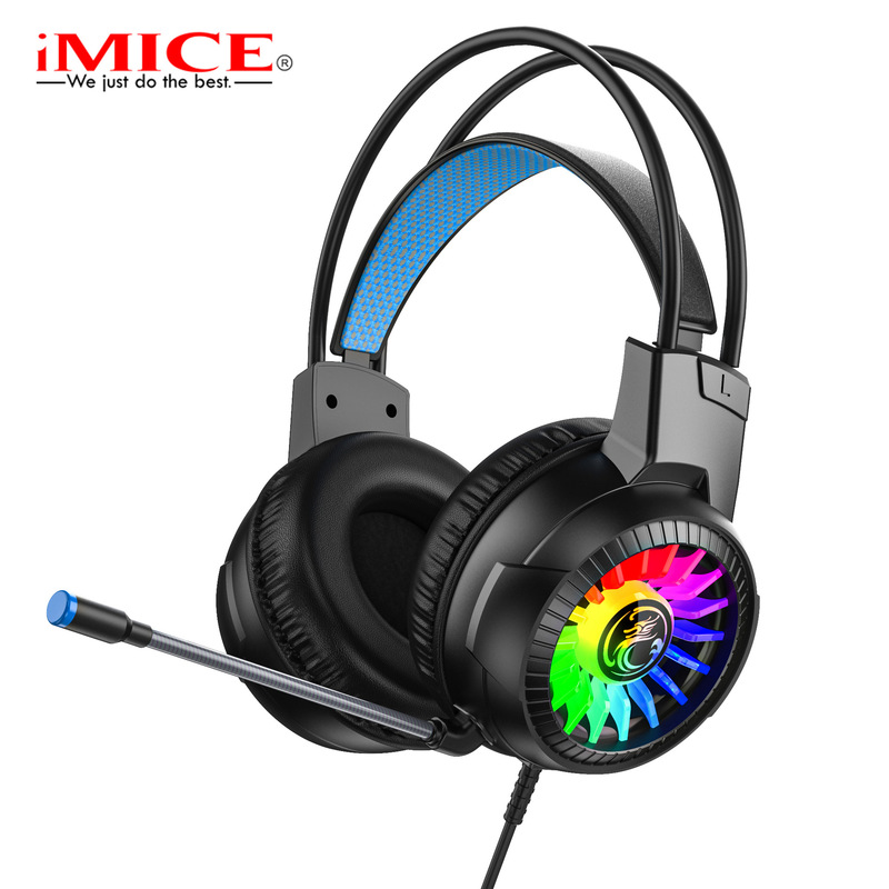 Imice Gaming Headset for Ps4, Computer, E-Sports, Wired Stereo Gaming Headset with Rgb Lighting