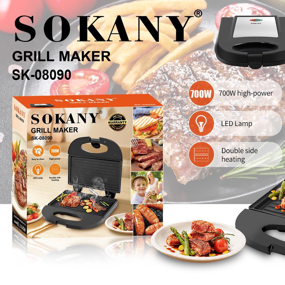 Export Steak Machine Sandwich Breakfast Machine Toaster Grill Maker 08090Sokany