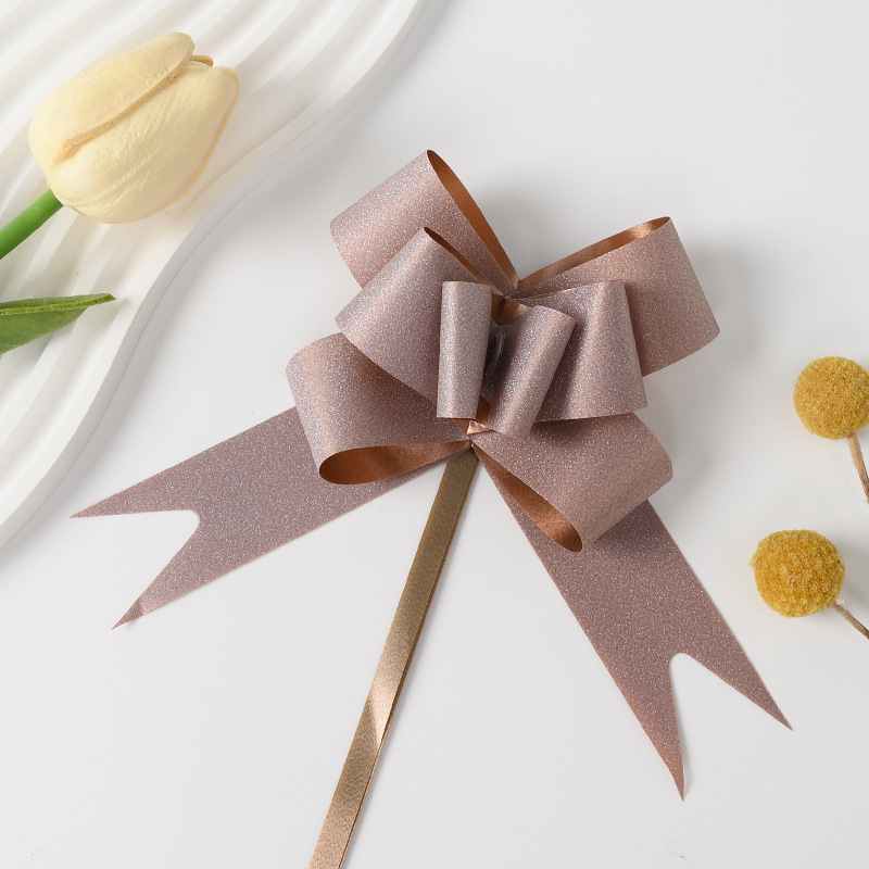 Nuevo 18 diamante cruzado macarón arco de cristal mano flores de Navidad regalos de flores embalaje de flores de dibujo