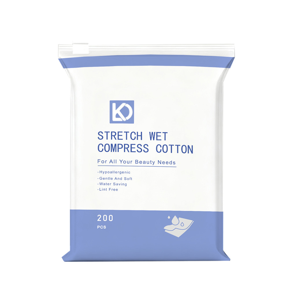 algodón húmedo con agujeros abiertos, nariz abierta, algodón de maquillaje de belleza especial para cuidado de la piel y estiramiento para la cara