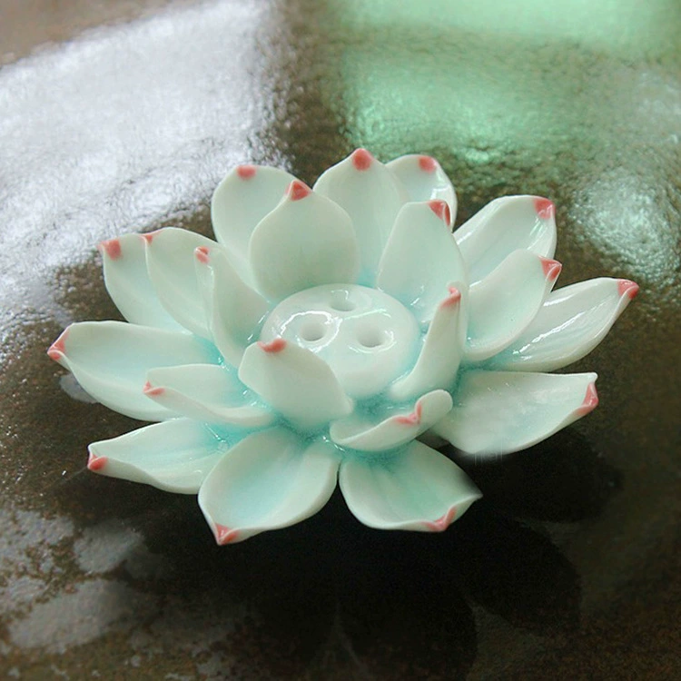 Керамический держатель для благовоний лотоса Курильница Бытовая ароматическая тарелка из сандалового дерева ручная щепотка нить лотоса Курильница украшение курильница