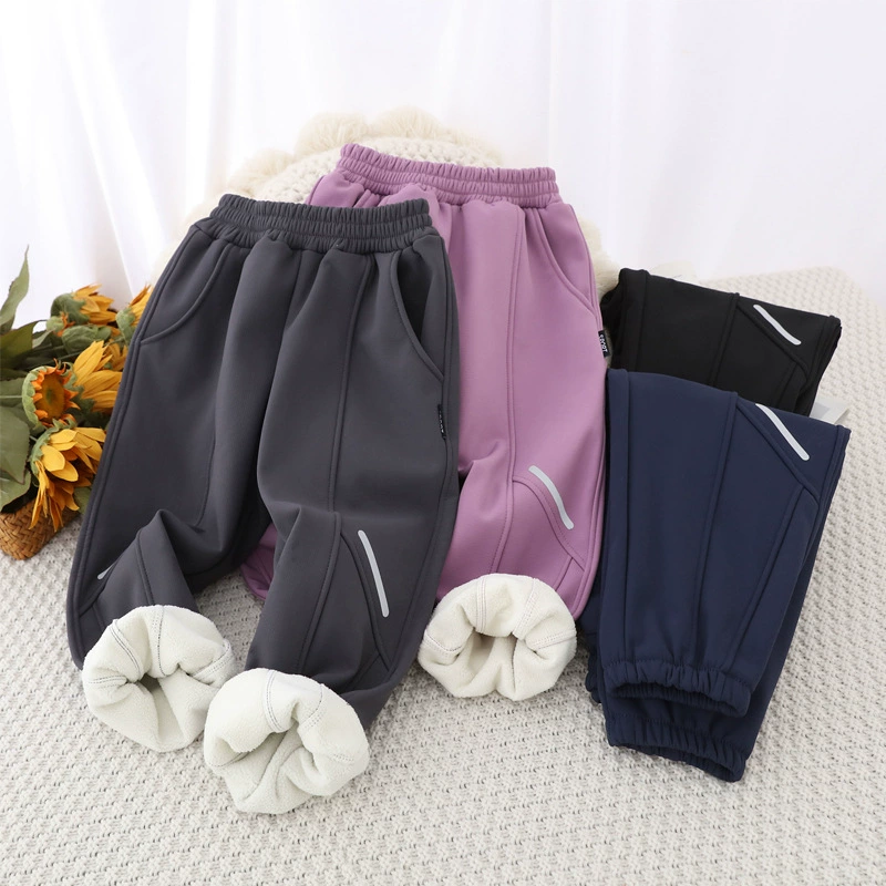 Winter quick dry retroreflective sports keep warm windproof trousers for men and women