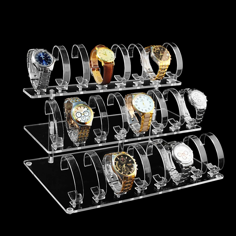 Подставка для часов, акриловая подставка для часов, стойка для хранения ремешка с C-образным кольцом, стойка для ювелирных изделий, кронштейн, полка для дисплея
