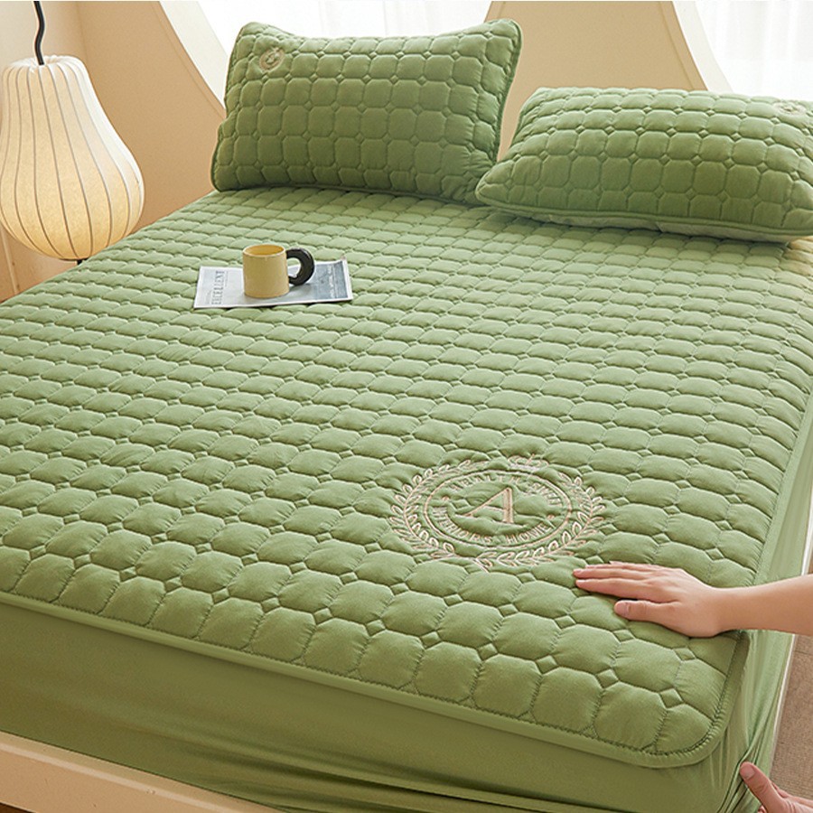 Colcha impermeable acolchada Colcha de cama engrosada de una pieza Cubierta de cama con todo incluido Cubierta protectora de colchón 2025 Nuevo Four Seasons Universal