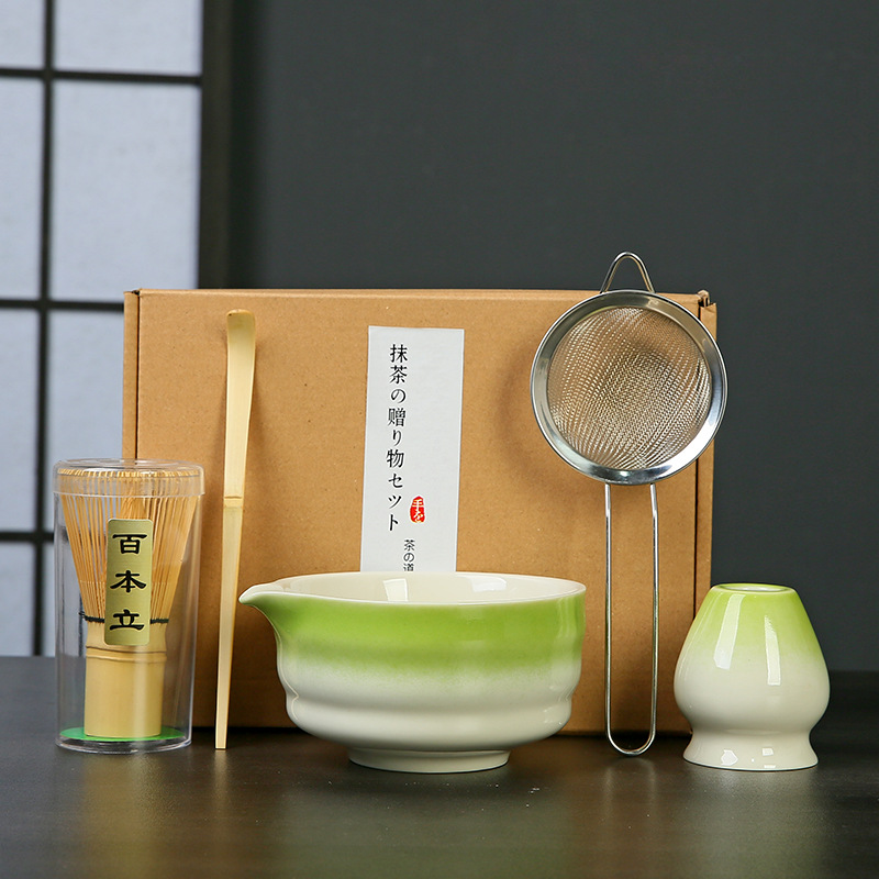 Transfronterizo exclusivo para el set de té Matcha japonés caja de regalo de té Matcha cepillo de té de 100 libros de té Matcha de la dinastía Song