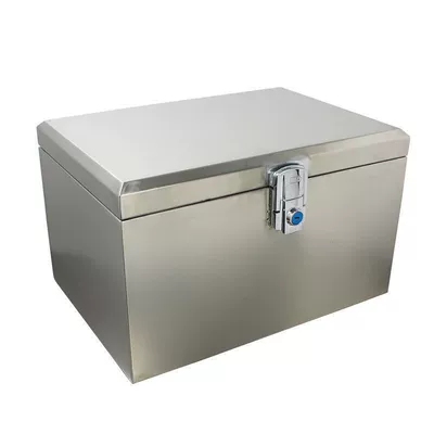 steel new tail box motorcycle: Motorcycle trunk - zinc-alloy-plated-lock-comes-with-installation-accessories-length-44-width-320-height-30cm-medium-size-42-liters