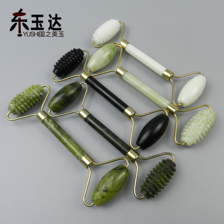 Xiuyu fabricante rodillo masaje facial belleza palo rodillo jade empuje facial ojo jade rodillo masajeador al por mayor
