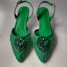 惜缘 女士全镶钻水晶高跟鞋婚礼宴会水晶鞋女士满钻高跟鞋