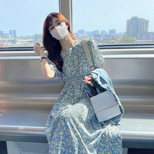 小清新泡泡袖碎花连衣裙女夏季2025新款法式初恋温柔风气质长裙子