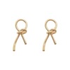 Advanced universal earrings with bow, simple and elegant design, high-quality style