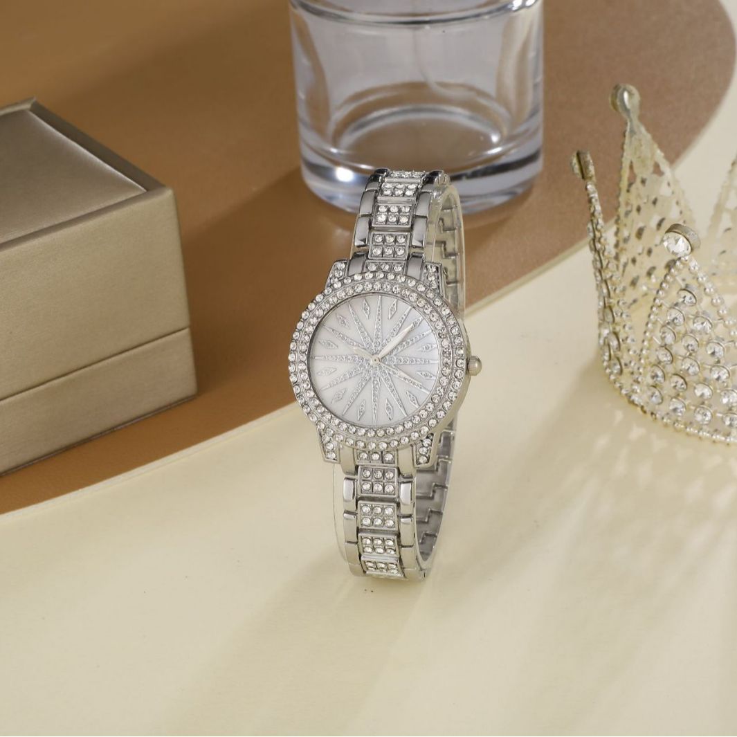 耐信跨境热卖几何图形满钻石英表镶钻满天星时尚奢华手表厂家直销