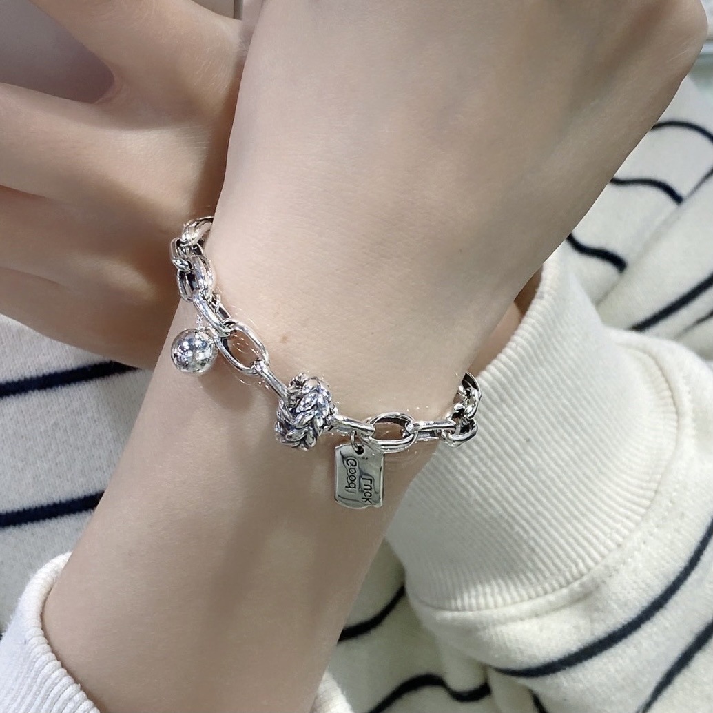 Retro Fashion Design Barley Ear Good Luck Glossy Ball Bracelet Women's Niche Elegant Versatile High-End Jewelry